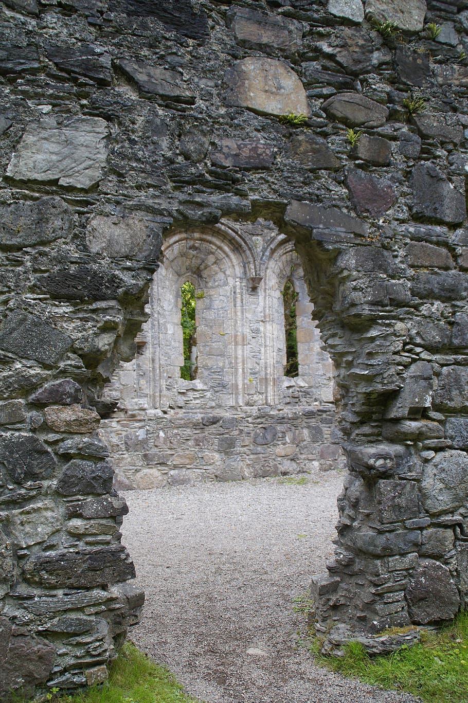 wall, forward, passage, ruin, stone, archway, goal, old, input, masonry