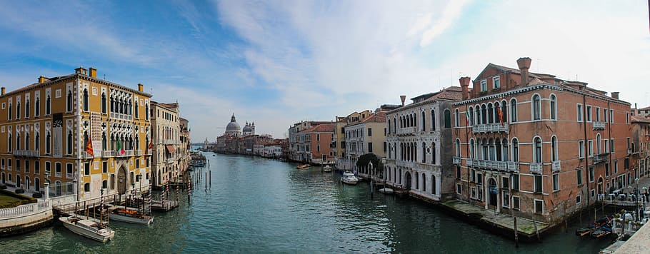 brown, concrete, structure, body, water, italy, venice, venezia, gondolas, boats