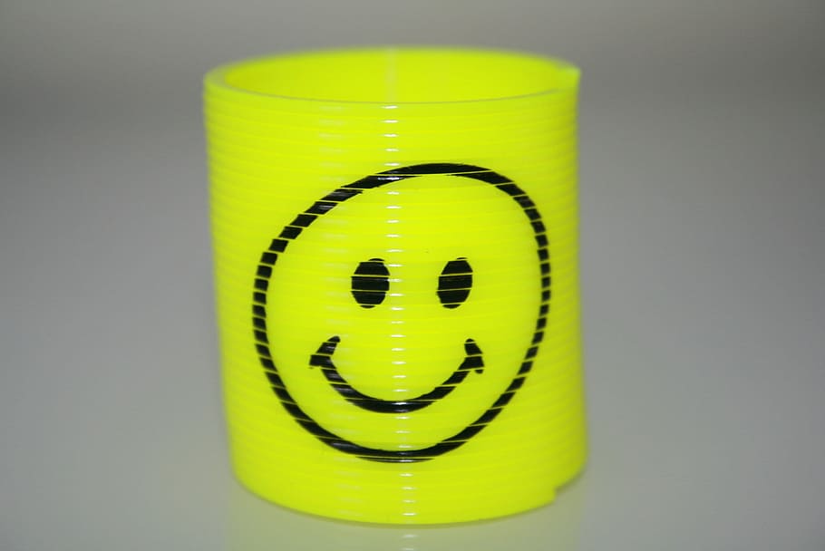 Smiley, Emoticon, Smile, Yellow, Smilies, face, laugh, studio shot, colored background, close-up