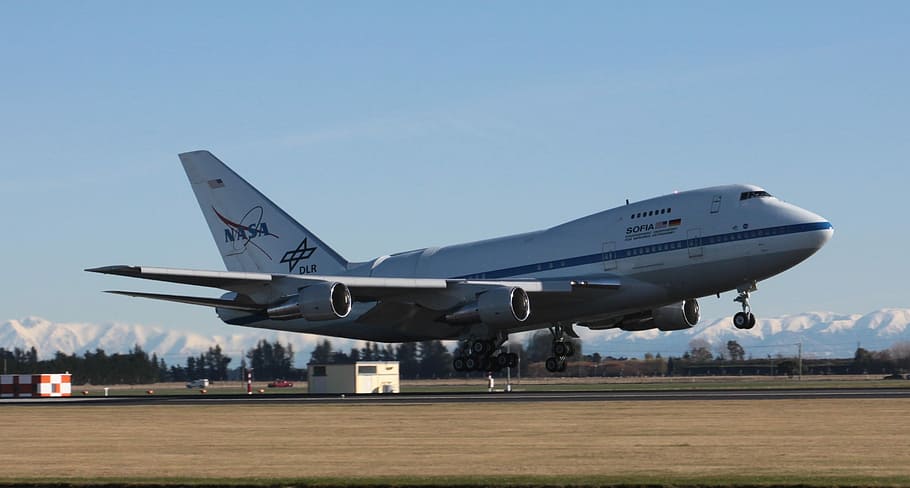 Jetliner, Lepas landas, Boeing 747Sp, dimodifikasi, teleskop, NASA, nasional, aeronautika dan ruang, administrasi, observatorium stratosfer