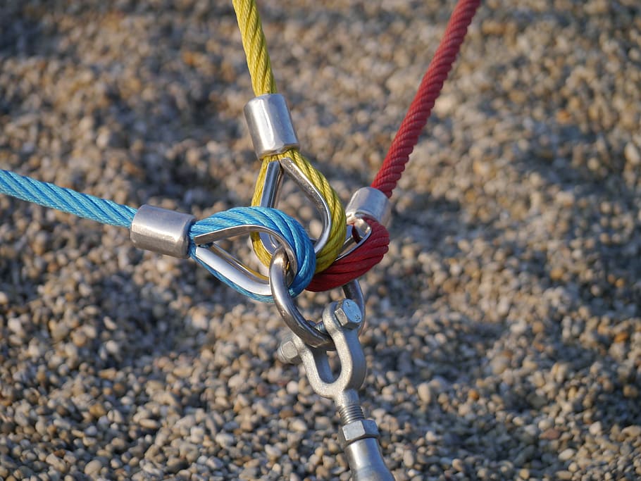 Colors, Binding, Red, Yellow, Blue, red, yellow, blue, rope, connection, chain, strength