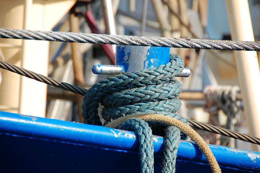 Barco de pesca, Corda, Breskens, força, amarrado, nó amarrado, amarrando, embarcação náutica, ninguém, dia