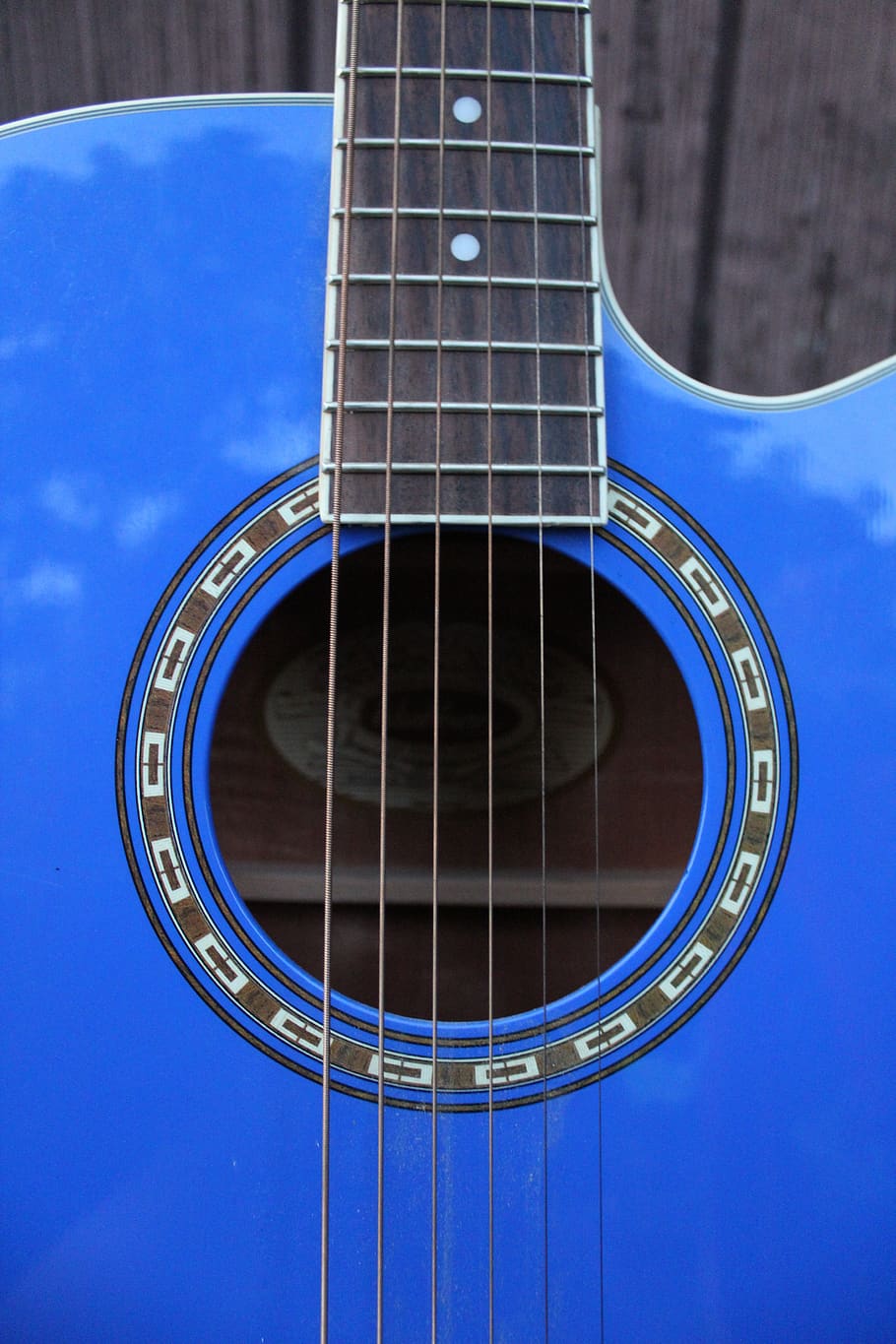 gitar, biru, musik, close-up, string, instrumen, akustik, wallpaper layar kunci, instrumen string, alat musik string