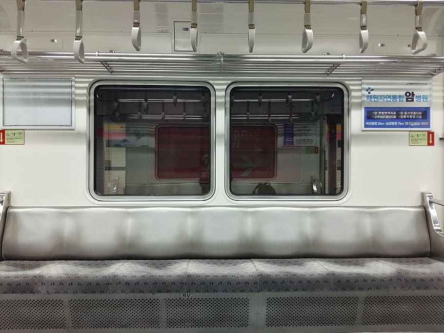 Subway, Seating, Commuting, Window, railway, train, republic of korea, underground, commute, korea
