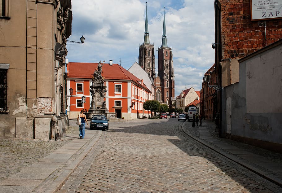 Breslavia, Polonia, Históricamente, iglesia, isla de arena, arquitectura, exterior del edificio, estructura construida, nube - cielo, cielo