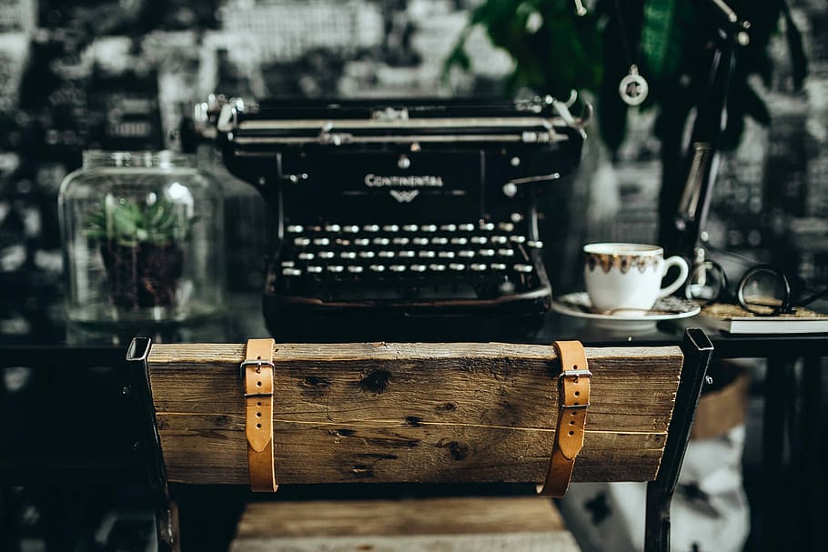 máquina de escribir negra vintage, vintage, máquina de escribir, teclado, antiguo, retro, escritor, acrílico, anticuado, retro Estilo