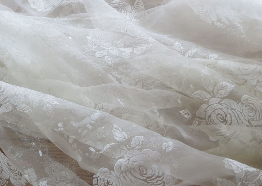 textil de encaje blanco, vestido, tela, boda, casarse, vestido de novia, decoración, blanco, romántico, pareja