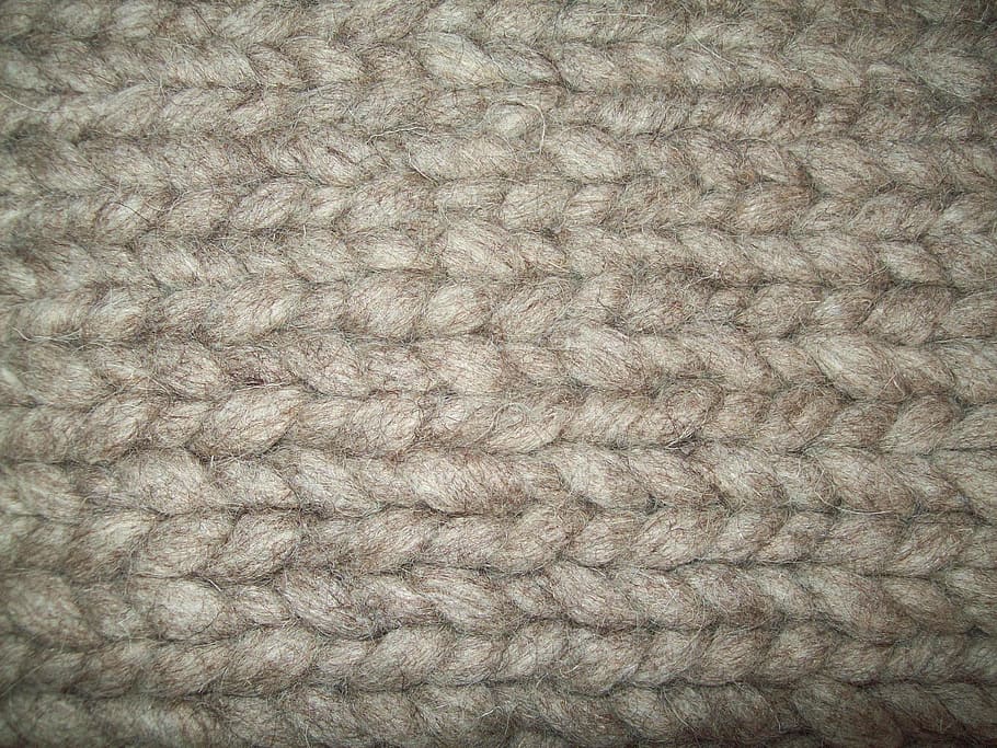 crocheted gray textile, crocheted, gray, textile, knit, structure, wool, sweater, woven, pattern