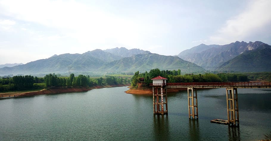 qinling, the turquoise water of the lake, xu ravine, on the fort sub, qinling mountain, qinling reservoir, shaanxi scenery, natural landscape, landscape, xu ravine reservoir