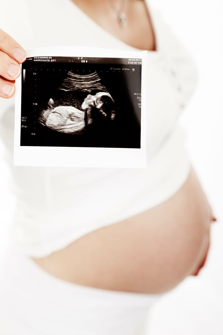 pessoa, exploração, papel de ultrassom, bebê, barriga, corpo, criança, expectante, feminino, saúde