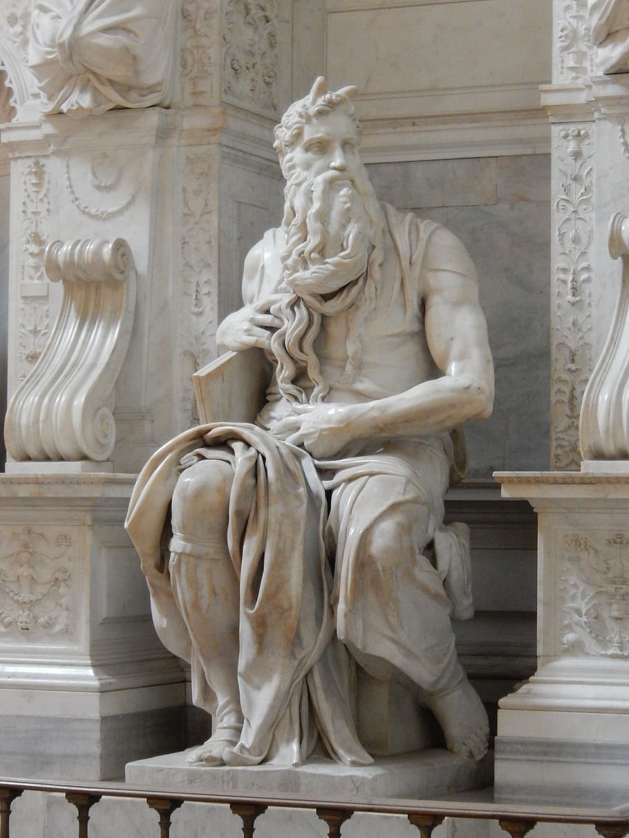 moses, miguel angel, art, sculpture, art and craft, statue, representation, creativity, architecture, craft