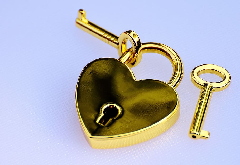 juntos, llave, corazón, llave del corazón, conectividad, día de san valentín, suerte, símbolo, afecto, amor