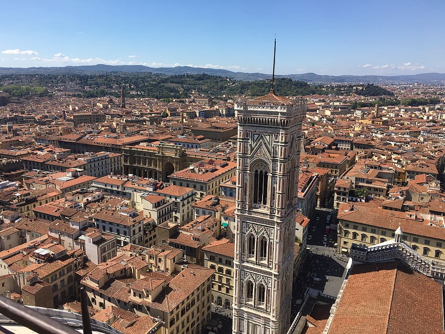 florence, duomo, tuscany, architecture, building exterior, built structure, city, building, high angle view, cityscape