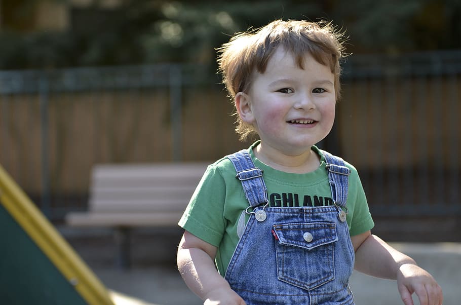 smiling, boy, wearing, green, blue, top, daytime, Autism, Autistic, Asperger