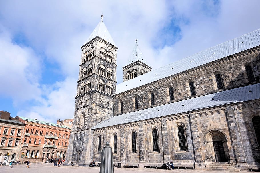 skåne, suecia, edificio, skandinavia, arquitectura, iglesia, catedral, exterior del edificio, estructura construida, cielo