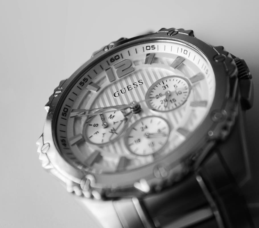clock, metal, watch, minute, time, hour, wristwatch, accuracy, close-up, studio shot
