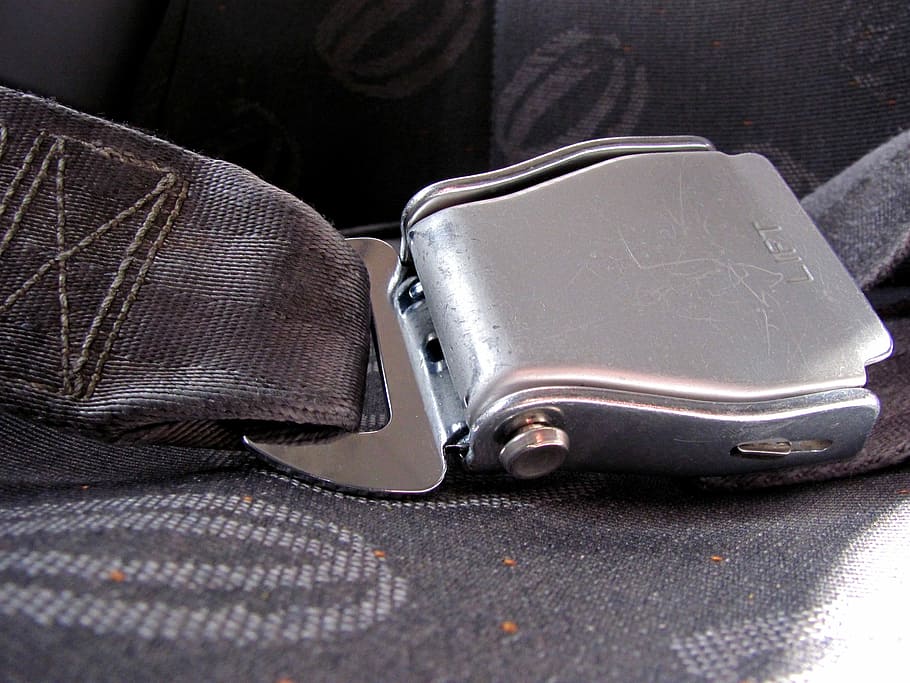 grey, black, Seatbelt, Aircraft, Belt, Security, aircraft belt, second hand, old, metal