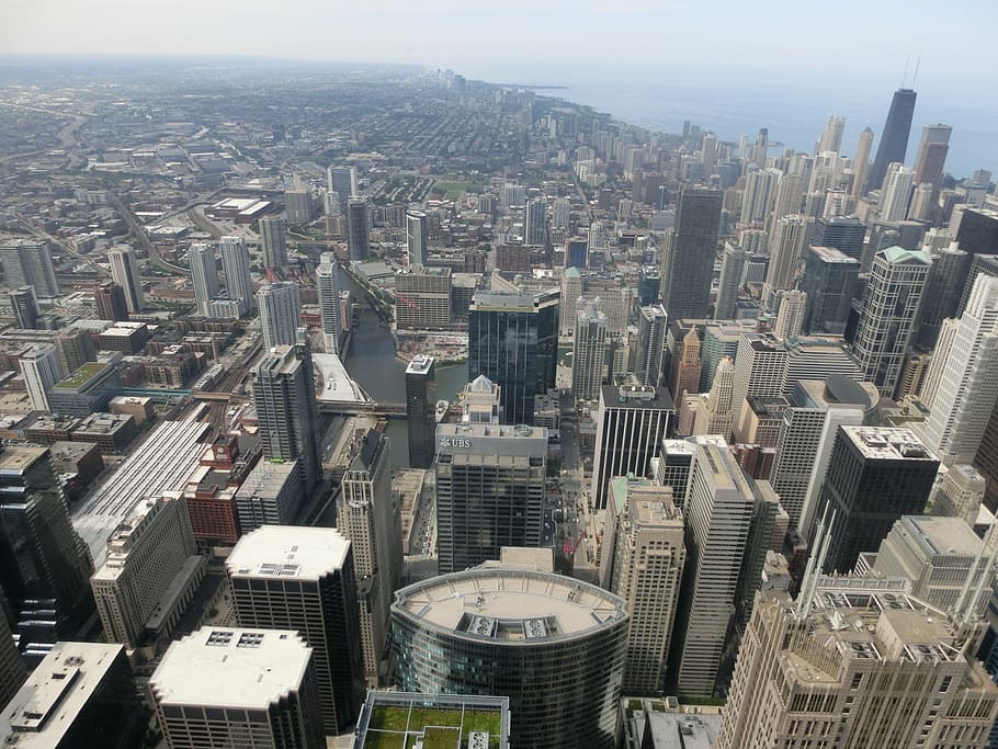 chicago, Amerika Serikat, Amerika, pencakar langit, bangunan, illinois, kota besar, tower willis, metropolis, Arsitektur