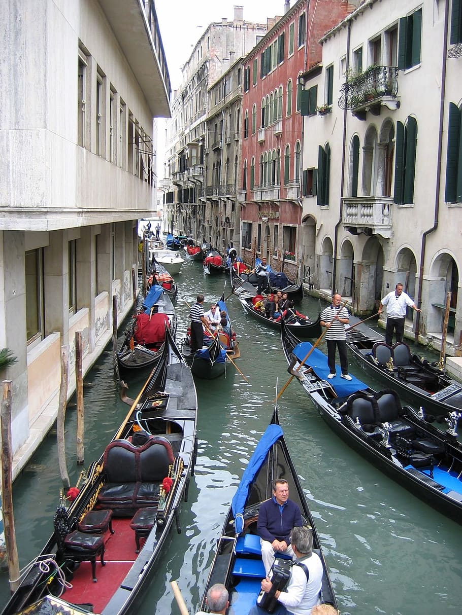 Venesia, Italia, Bepergian, Eropa, Perjalanan, air, kanal, arsitektur, kota, perahu