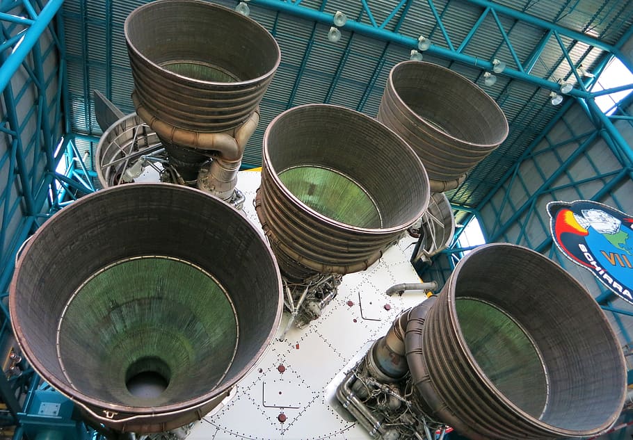 brown plant pots, Nasa, Usa, Florida, Space Travel, Rocket, kennedy space center, bowl, indoors, paint can