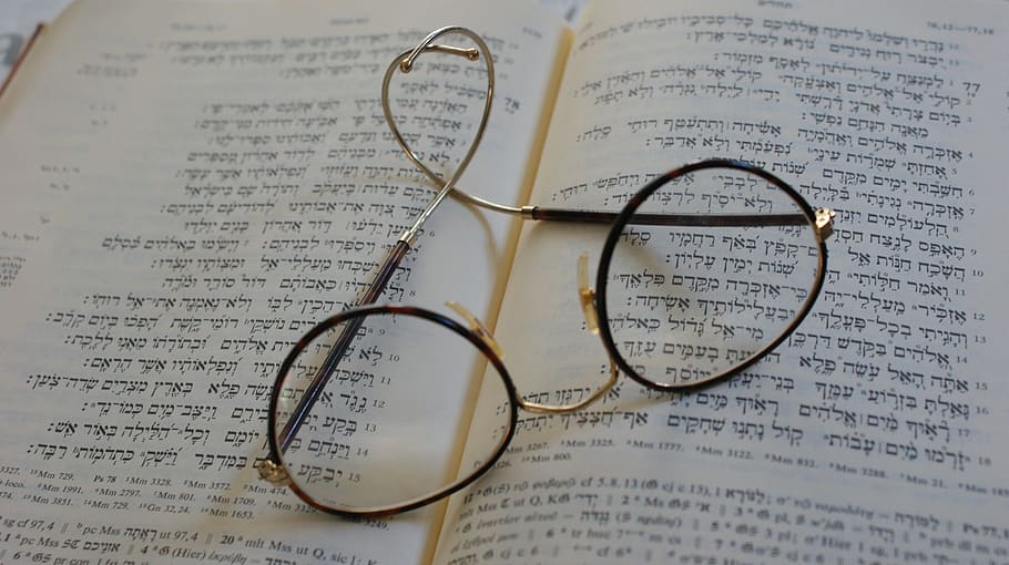 ler, livro, óculos, literatura, estudo, livros, bíblia, conhecimento, religioso, judaico