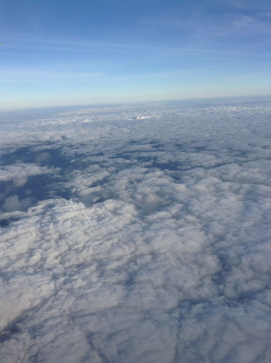 clouds, the sky above, stratosphere, cloud - sky, sky, scenics - nature, aerial view, beauty in nature, cloudscape, airplane