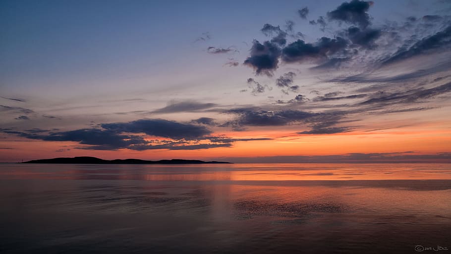 Gogland, Island, Baltic Sea, seashore sunset scenery, sunset, sky, beauty in nature, scenics - nature, water, tranquil scene