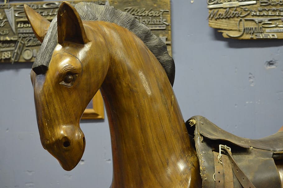 wooden, carving, horse, trojan, professional, handmade, wood, product, occupation, precision