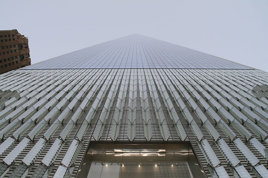 Nueva York, Manhattan, un World Trade Center, One World, centro comercial, fachada, busque, arquitectura, estructura construida, exterior del edificio