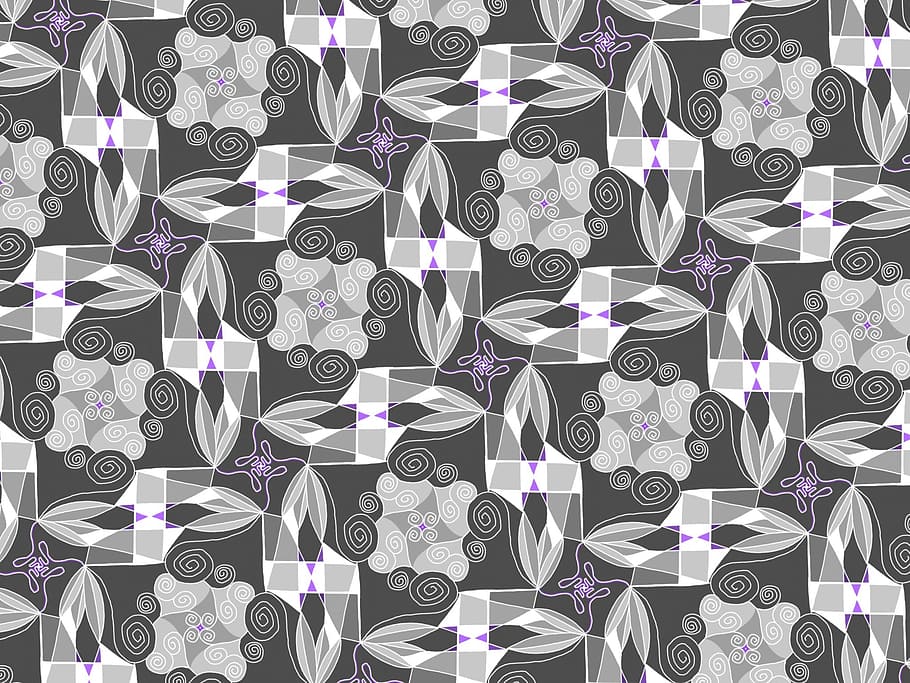 ornament, pattern, background, wallpaper, black and white, repetition, backgrounds, white color, shape, design