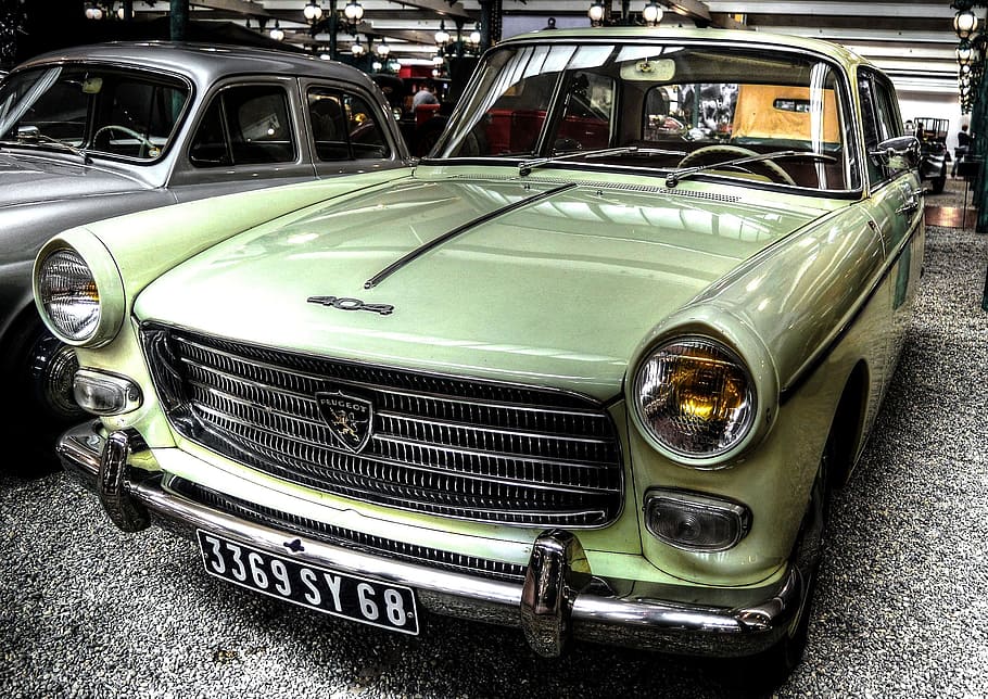 Peugeot, 404, Old Car, Classic, peugeot, 404, car, old-fashioned, vintage car, retro styled, headlight