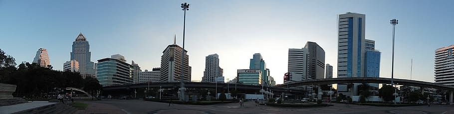 Bangkok, Thailand, City, Travel, architecture, skyline, building, skyscraper, building exterior, built structure
