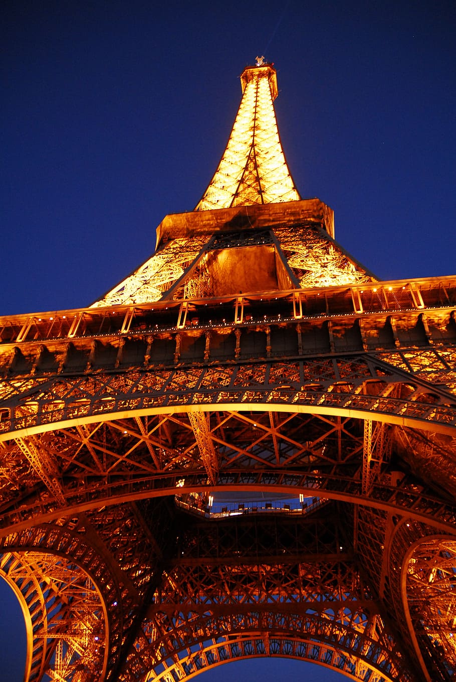 París, Torre Eiffel, capital, Francia, torre, monumento, noche, Sena, Eiffel, patrimonio
