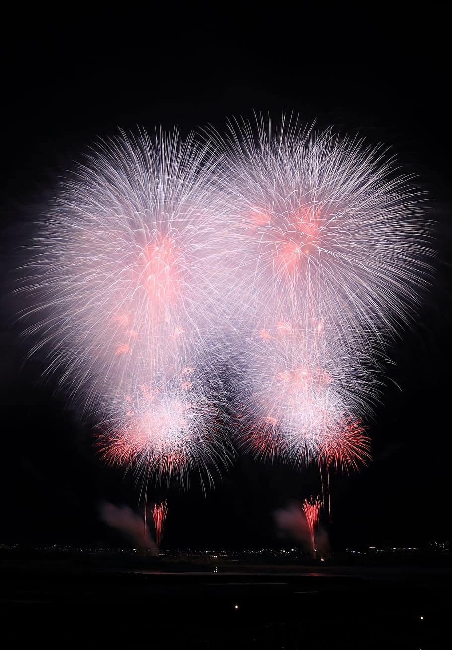 fireworks, spark, clouds, sky, nature, smoke, celebration, party, night, firework