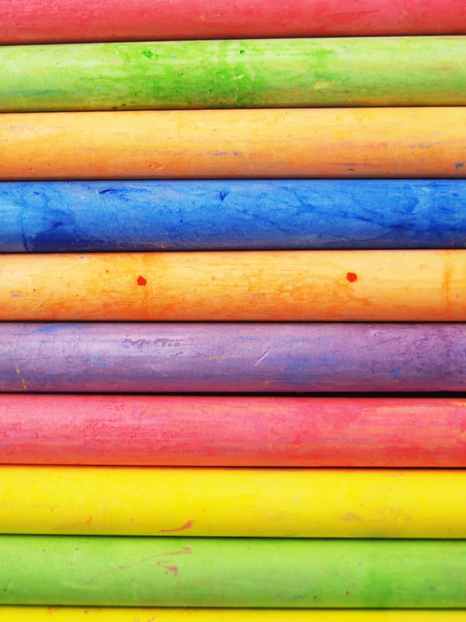 closeup, assorted-color sticks, Chalk, Color, Red, Teacher, Yellow, Line, color, red, yellow, line