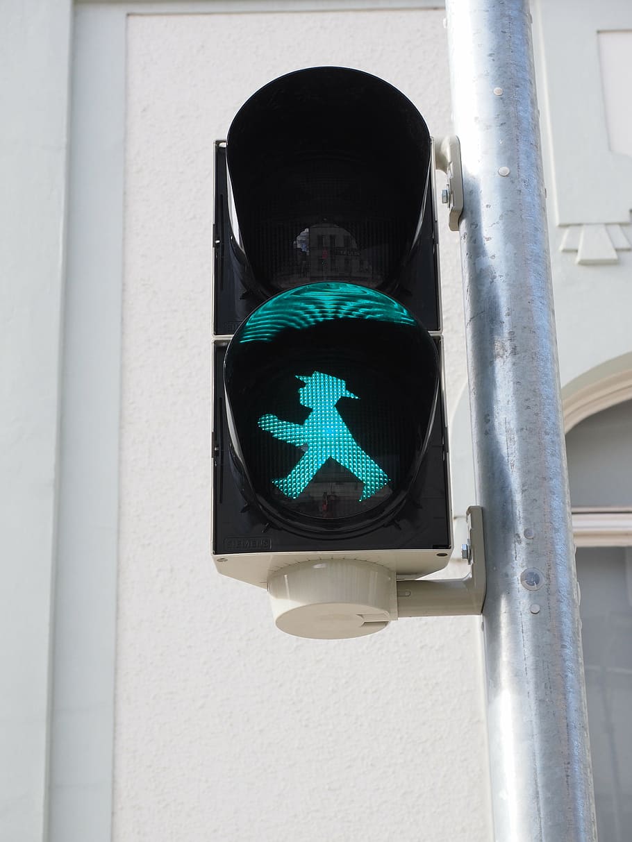 lampu lalu lintas, jembatan, manusia hijau kecil, sinyal lalu lintas, hijau, laki-laki, sinyal cahaya, laki-laki roda gigi, tanda jalan, jalan