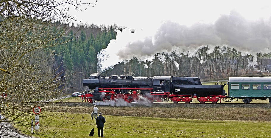 Steam Locomotive, Steam Train, mountain ride, eifel, gerolstein, daun, eifelquerbahn, fotozug, event, viewers