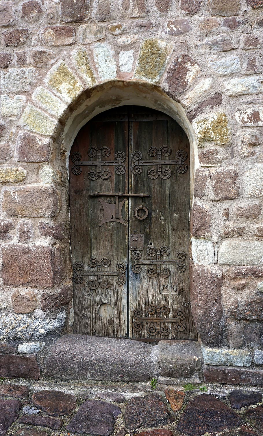 Pintu, Tua, Kunci, Portal, Gerbang, aldaba, biara, pintu tua, tertutup, kayu