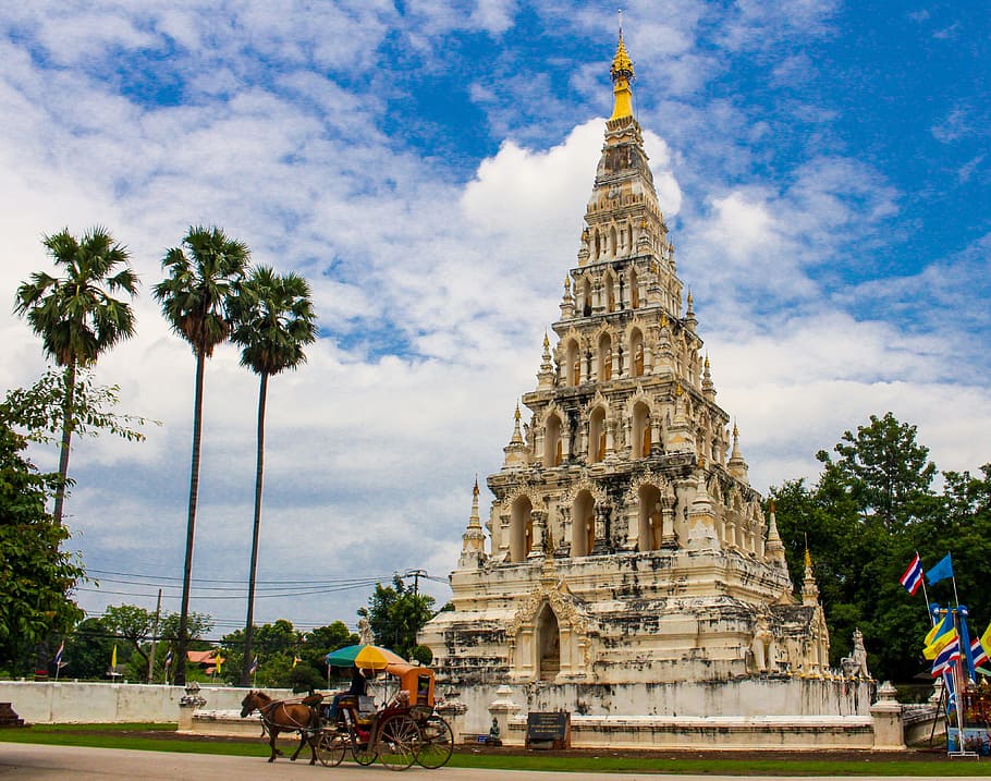 Chiang Mai, Thailand, Pagoda, Tourism, chiang mai thailand, wat chedi liam, religion, tree, architecture, history