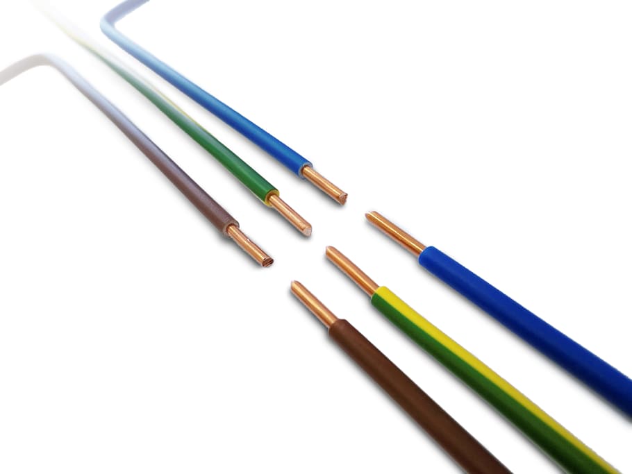 six, assorted-color, coated, cables, Cable, Current, Voltage, Energy, line, elektrik