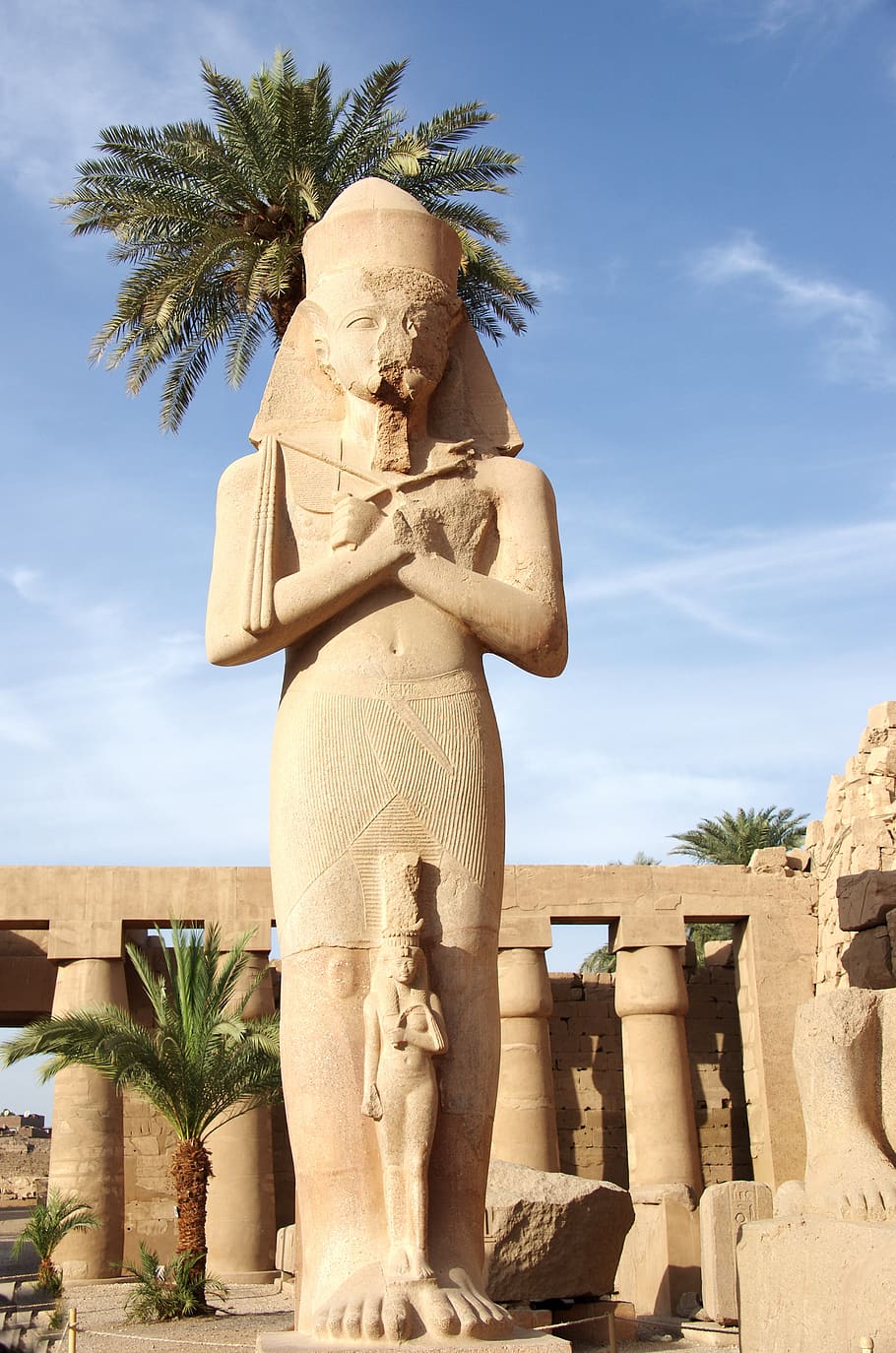 Egipto, Karnak, templo, Amén, estatua, columnata, arquitectura, antiguo, viajes, monumento