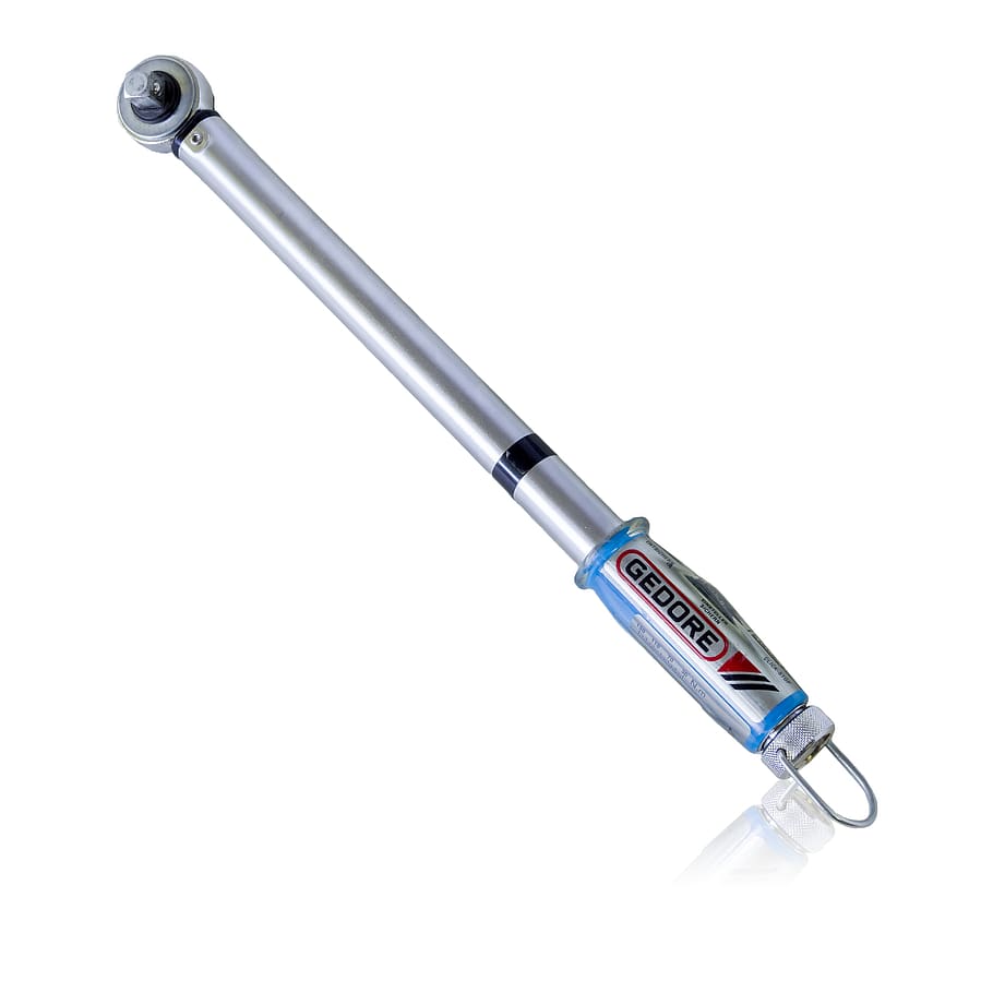 blue, blue torque wrench, close-up, equipment, gedore 4507, isolated, metal, nobody, object, silver
