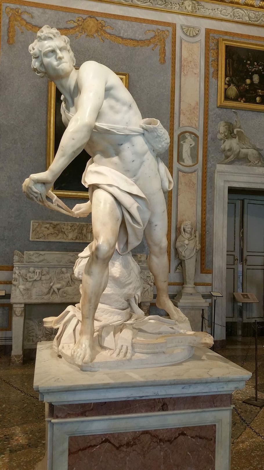 Bernini, Galleria Borghese, Borghese, Roma, David, estátua, escultura, destinos de viagem, mármore, representação humana