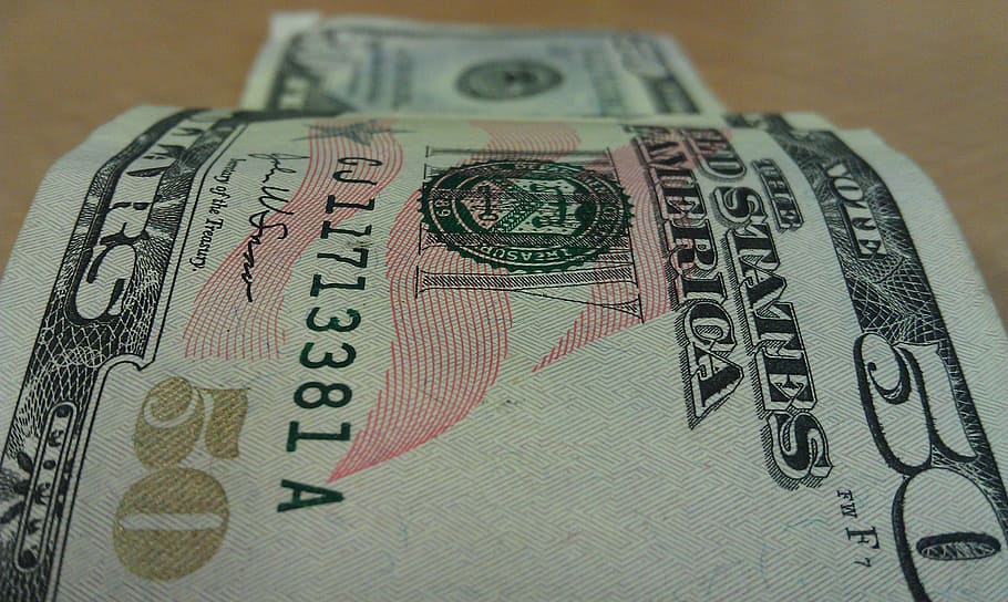 50 u.s, u.s., dollar banknote, money, currency, 50, dollars, bill, finance, wealth
