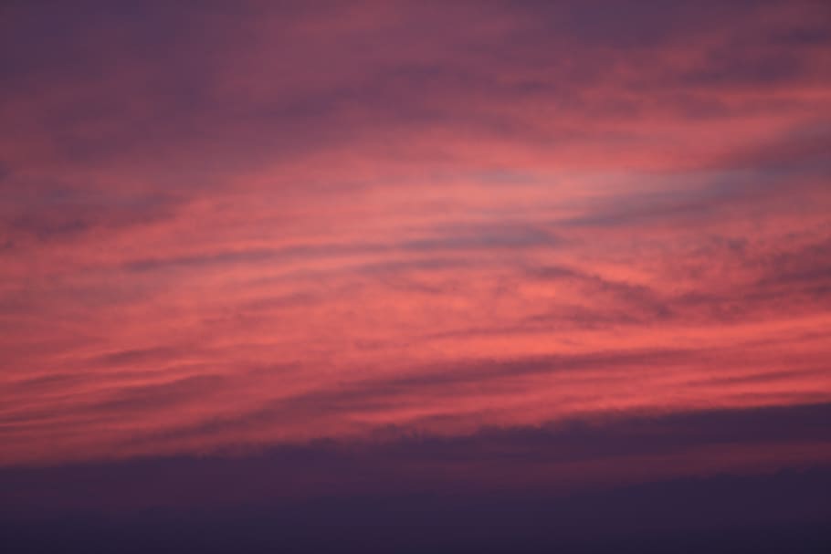 sunset, red, sky, clouds, sun, sunrise, orange, nature, evening, landscape
