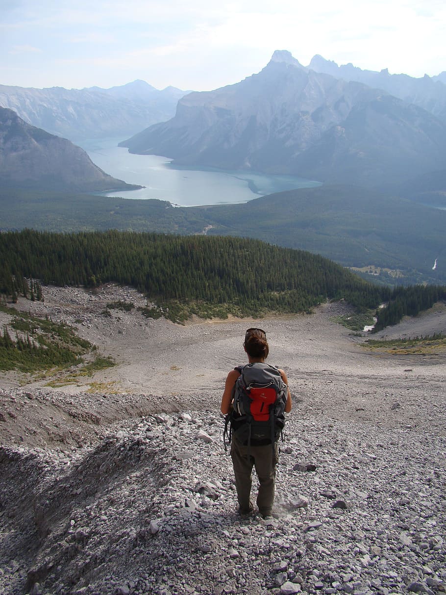 Banff, Lago, Canadá, Alberta, Paisagem, rochoso, natureza, azul, viajar, água