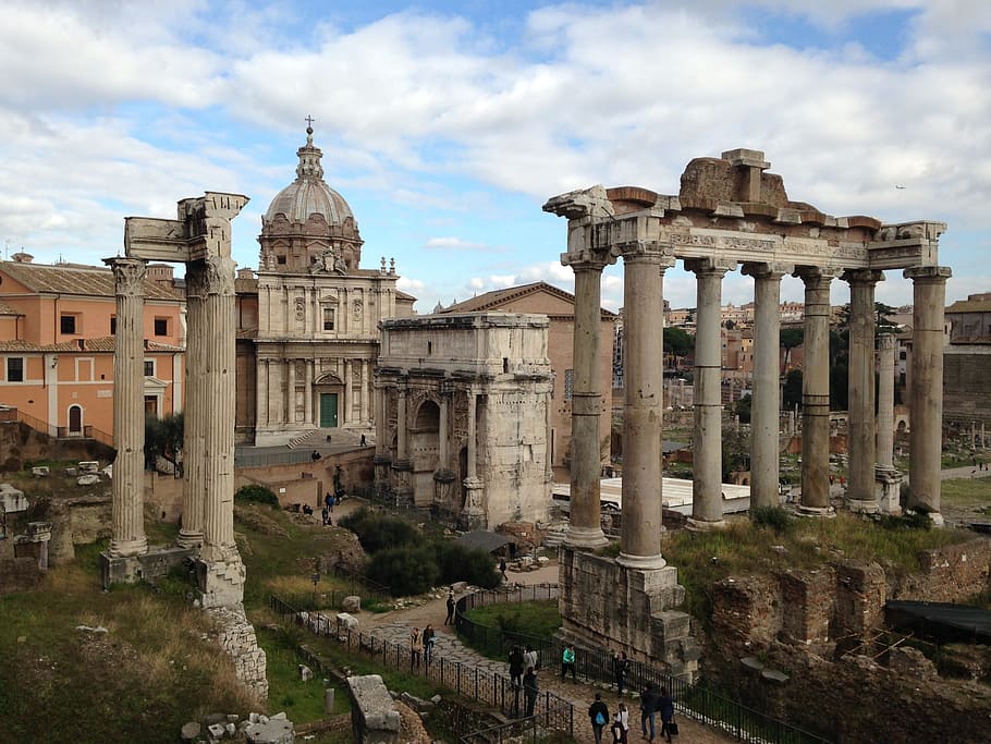 Forum Romawi, Roma, Arsitektur, Kuno, Romawi, sejarah, kehancuran, Eropa, bersejarah, Roma - Italia