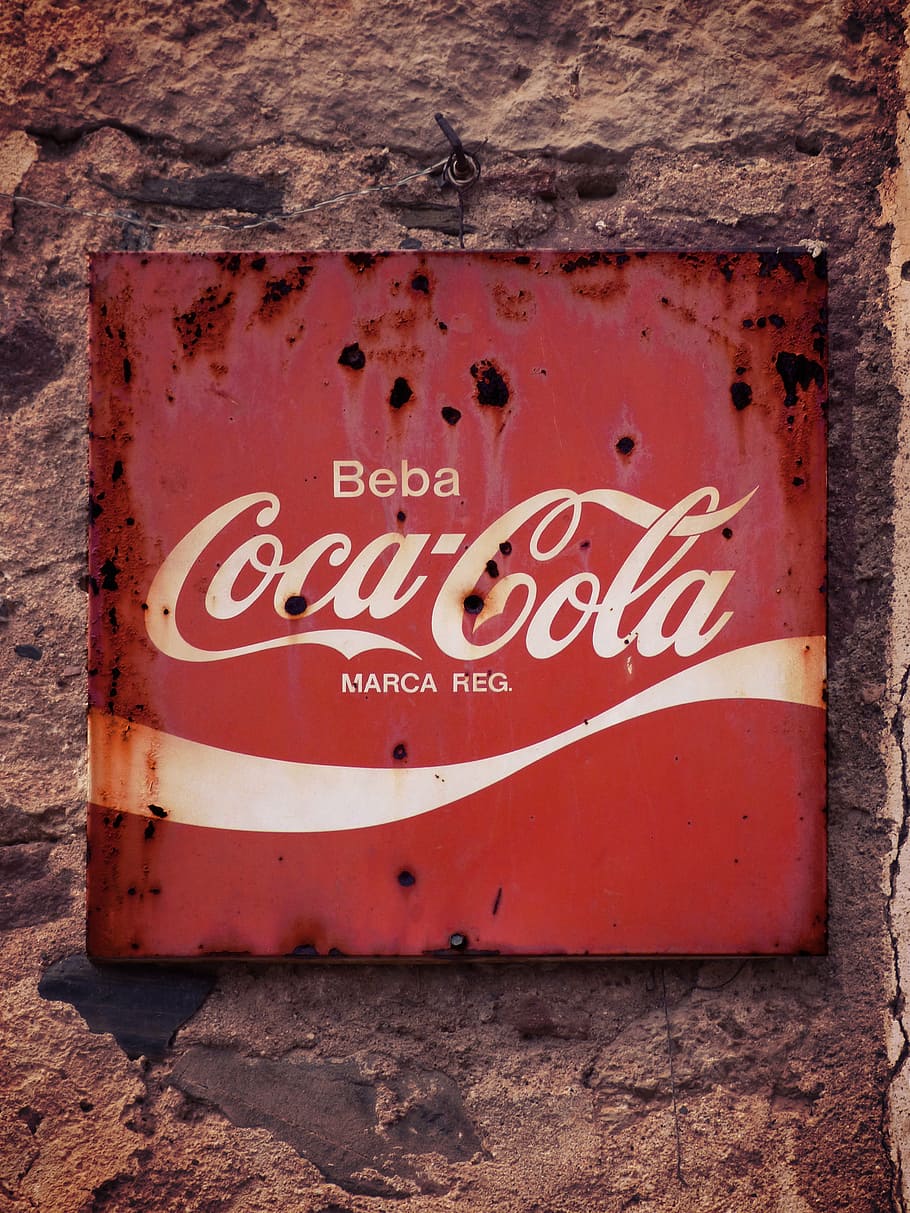 beba, coca-cola, marca, reg, caja, póster, publicidad, vintage, plato, coca cola