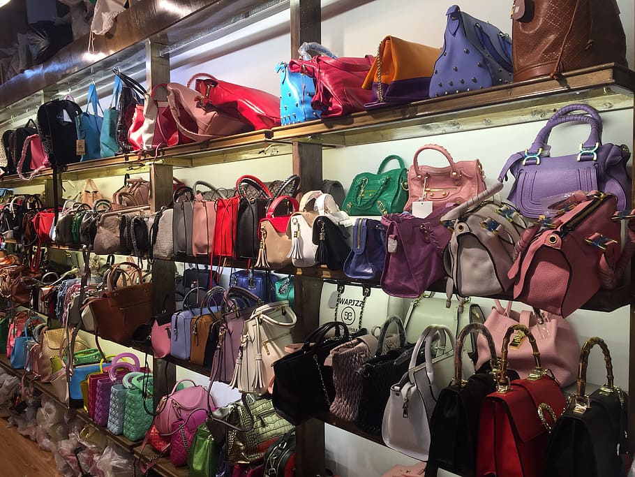 assorted-color bag lot, Bags, Market, Shopping, Sale, Colors, warehouse, china, shelves, variation