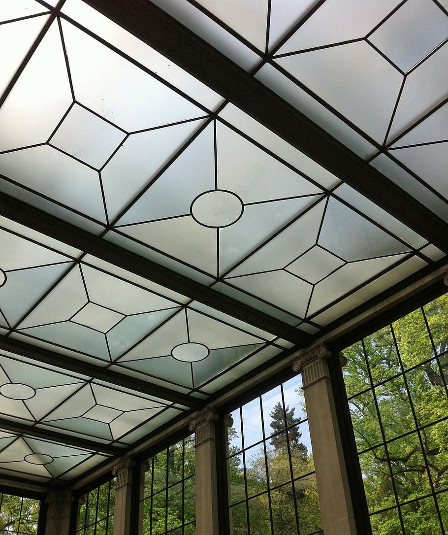 glass items, window, modern, architecture, ceiling, light, skylight, design, pattern, glass ceiling